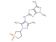 N-[1-(1,1-dioxidotetrahydro-3-thienyl)-3,5-dimethyl-1H-pyrazol-4-yl]-1,3-dimethyl-1H-pyrazolo[3,4-d][1,3]thiazol-5-amine