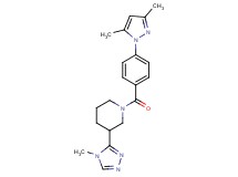 1-[4-(3,5-dimethyl-1H-pyrazol-1-yl)benzoyl]-3-(4-methyl-4H-1,2,4-triazol-3-yl)piperidine