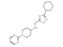 N-[(3-cyclohexyl-1,2,4-oxadiazol-5-yl)methyl]-1-pyrimidin-2-ylpiperidin-4-amine