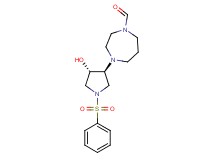 4-[(3S*,4S*)-4-hydroxy-1-(phenylsulfonyl)-3-pyrrolidinyl]-1,4-diazepane-1-carbaldehyde