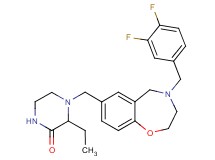 4-{[4-(3,4-difluorobenzyl)-2,3,4,5-tetrahydro-1,4-benzoxazepin-7-yl]methyl}-3-ethyl-2-piperazinone