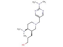 3-((3R*,4S*)-4-(dimethylamino)-1-{[2-(dimethylamino)pyrimidin-5-yl]methyl}piperidin-3-yl)propan-1-ol
