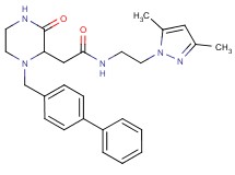 2-[1-(4-biphenylylmethyl)-3-oxo-2-piperazinyl]-N-[2-(3,5-dimethyl-1H-pyrazol-1-yl)ethyl]acetamide