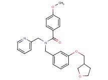 4-methoxy-N-(2-pyridinylmethyl)-N-[3-(tetrahydro-3-furanylmethoxy)benzyl]benzamide
