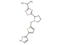 3-isopropyl-5-(1-{[5-(1H-pyrazol-3-yl)-2-thienyl]methyl}-2-pyrrolidinyl)-1,2,4-oxadiazole