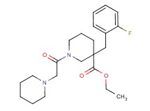 ethyl 3-(2-fluorobenzyl)-1-(1-piperidinylacetyl)-3-piperidinecarboxylate