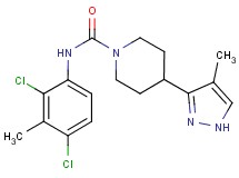 N-(2,4-dichloro-3-methylphenyl)-4-(4-methyl-1H-pyrazol-3-yl)piperidine-1-carboxamide