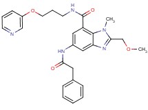 2-(methoxymethyl)-1-methyl-5-[(phenylacetyl)amino]-N-[3-(3-pyridinyloxy)propyl]-1H-benzimidazole-7-carboxamide