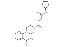 2-{4-[4-(cyclopentylamino)-4-oxobutanoyl]piperazin-1-yl}nicotinamide