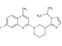 7-fluoro-2-[3-(1-isopropyl-1H-imidazol-2-yl)-1-piperidinyl]-4-methylquinoline