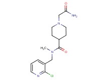 1-(2-amino-2-oxoethyl)-N-[(2-chloro-3-pyridinyl)methyl]-N-methyl-4-piperidinecarboxamide