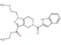 ethyl 5-(1H-indol-2-ylcarbonyl)-1-(2-methoxyethyl)-4,5,6,7-tetrahydro-1H-pyrazolo[4,3-c]pyridine-3-carboxylate