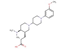 3-[(3R*,4S*)-4-(dimethylamino)-1'-(3-methoxyphenyl)-1,4'-bipiperidin-3-yl]propanoic acid