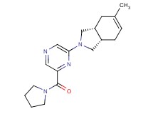 (3aR*,7aS*)-5-methyl-2-[6-(1-pyrrolidinylcarbonyl)-2-pyrazinyl]-2,3,3a,4,7,7a-hexahydro-1H-isoindole