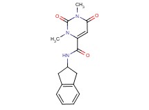 N-(2,3-dihydro-1H-inden-2-yl)-1,3-dimethyl-2,6-dioxo-1,2,3,6-tetrahydro-4-pyrimidinecarboxamide