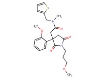 2-[3-(2-methoxyphenyl)-1-(3-methoxypropyl)-2,5-dioxo-3-pyrrolidinyl]-N-methyl-N-(2-thienylmethyl)acetamide