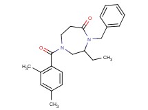 4-benzyl-1-(2,4-dimethylbenzoyl)-3-ethyl-1,4-diazepan-5-one