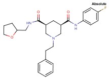 (3R,5S)-N-(4-fluorophenyl)-1-(2-phenylethyl)-N'-(tetrahydro-2-furanylmethyl)-3,5-piperidinedicarboxamide