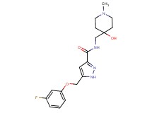 5-[(3-fluorophenoxy)methyl]-N-[(4-hydroxy-1-methylpiperidin-4-yl)methyl]-1H-pyrazole-3-carboxamide