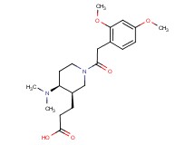 3-[(3R*,4S*)-1-[(2,4-dimethoxyphenyl)acetyl]-4-(dimethylamino)piperidin-3-yl]propanoic acid