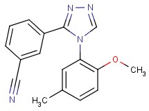 3-[4-(2-methoxy-5-methylphenyl)-4H-1,2,4-triazol-3-yl]benzonitrile