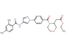 ethyl [4-(4-{4-[(2,4-dimethylbenzoyl)amino]-1H-pyrazol-1-yl}benzoyl)-3-morpholinyl]acetate