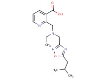 2-({ethyl[(5-isobutyl-1,2,4-oxadiazol-3-yl)methyl]amino}methyl)nicotinic acid