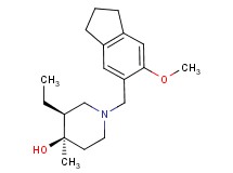 (3S*,4R*)-3-ethyl-1-[(6-methoxy-2,3-dihydro-1H-inden-5-yl)methyl]-4-methylpiperidin-4-ol