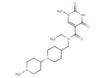 N-ethyl-1-methyl-N-[(1'-methyl-1,4'-bipiperidin-4-yl)methyl]-2,4-dioxo-1,2,3,4-tetrahydropyrimidine-5-carboxamide