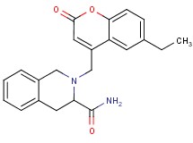 2-[(6-ethyl-2-oxo-2H-chromen-4-yl)methyl]-1,2,3,4-tetrahydroisoquinoline-3-carboxamide