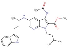 methyl 3-(acetylamino)-5-{[3-(1H-indol-3-yl)-1-methylpropyl]amino}-1-(3-methylbutyl)-1H-pyrrolo[2,3-b]pyridine-2-carboxylate