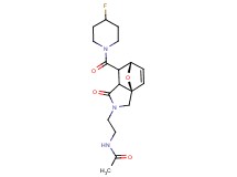 N-(2-{(3aR*,6S*)-7-[(4-fluoropiperidin-1-yl)carbonyl]-1-oxo-1,6,7,7a-tetrahydro-3a,6-epoxyisoindol-2-yl}ethyl)acetamide
