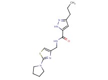 3-propyl-N-{[2-(1-pyrrolidinyl)-1,3-thiazol-4-yl]methyl}-1H-pyrazole-5-carboxamide
