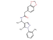 2-(1,3-benzodioxol-5-yl)-N-{1-[5-methyl-1-(2-methylphenyl)-1H-pyrazol-4-yl]ethyl}acetamide