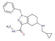 1-benzyl-5-[(cyclopropylmethyl)amino]-N-methyl-4,5,6,7-tetrahydro-1H-indazole-3-carboxamide