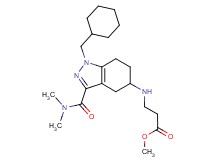 methyl N-{1-(cyclohexylmethyl)-3-[(dimethylamino)carbonyl]-4,5,6,7-tetrahydro-1H-indazol-5-yl}-beta-alaninate