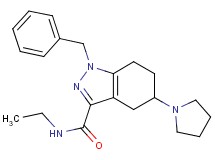 1-benzyl-N-ethyl-5-(1-pyrrolidinyl)-4,5,6,7-tetrahydro-1H-indazole-3-carboxamide