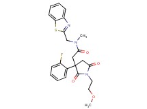 N-(1,3-benzothiazol-2-ylmethyl)-2-[3-(2-fluorophenyl)-1-(2-methoxyethyl)-2,5-dioxo-3-pyrrolidinyl]-N-methylacetamide