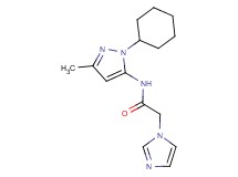 N-(1-cyclohexyl-3-methyl-1H-pyrazol-5-yl)-2-(1H-imidazol-1-yl)acetamide