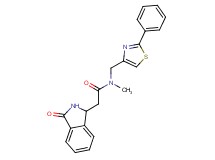 N-methyl-2-(3-oxo-2,3-dihydro-1H-isoindol-1-yl)-N-[(2-phenyl-1,3-thiazol-4-yl)methyl]acetamide