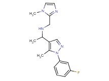 1-[1-(3-fluorophenyl)-5-methyl-1H-pyrazol-4-yl]-N-[(1-methyl-1H-imidazol-2-yl)methyl]ethanamine