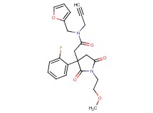 2-[3-(2-fluorophenyl)-1-(2-methoxyethyl)-2,5-dioxo-3-pyrrolidinyl]-N-(2-furylmethyl)-N-2-propyn-1-ylacetamide