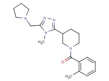 1-(2-methylbenzoyl)-3-[4-methyl-5-(pyrrolidin-1-ylmethyl)-4H-1,2,4-triazol-3-yl]piperidine