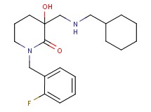 3-{[(cyclohexylmethyl)amino]methyl}-1-(2-fluorobenzyl)-3-hydroxy-2-piperidinone