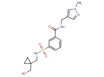 3-[({[1-(hydroxymethyl)cyclopropyl]methyl}amino)sulfonyl]-N-[(1-methyl-1H-pyrazol-4-yl)methyl]benzamide