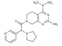 N,N,2-trimethyl-7-[3-pyridinyl(1-pyrrolidinyl)acetyl]-5,6,7,8-tetrahydropyrido[3,4-d]pyrimidin-4-amine