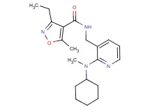 N-({2-[cyclohexyl(methyl)amino]-3-pyridinyl}methyl)-3-ethyl-5-methyl-4-isoxazolecarboxamide
