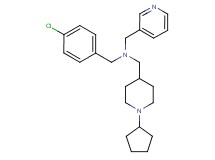 (4-chlorobenzyl)[(1-cyclopentyl-4-piperidinyl)methyl](3-pyridinylmethyl)amine