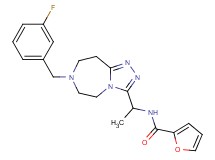 N-{1-[7-(3-fluorobenzyl)-6,7,8,9-tetrahydro-5H-[1,2,4]triazolo[4,3-d][1,4]diazepin-3-yl]ethyl}-2-furamide