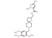 1,3-dimethyl-N-{[8-(2,4,5-trimethoxybenzyl)-1-oxa-8-azaspiro[4.5]dec-2-yl]methyl}-1H-pyrazole-5-carboxamide